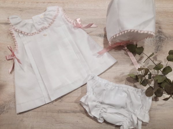 Jesusito Bebe niña MICOLINO Blanco y Rosa Familia RICITOS