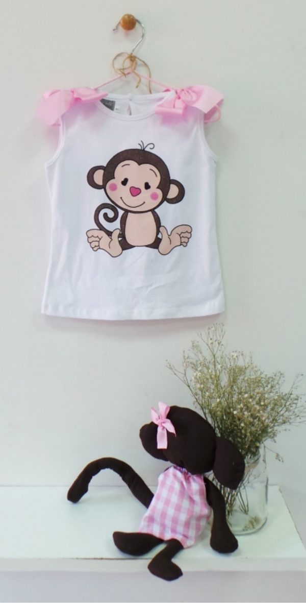 Conjunto de niña Camiseta y Bragota de la marca Mon Petit Familia Monos ART.039/040
